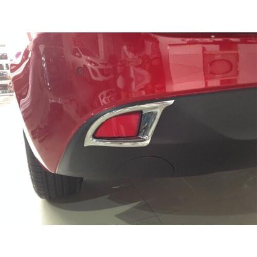 Rear Bumper Fog Light Trims Reflector Overlay For Mazda3 Hatchback BM 2014-2016 High-gloss Chrome Trims Exterior Accessories