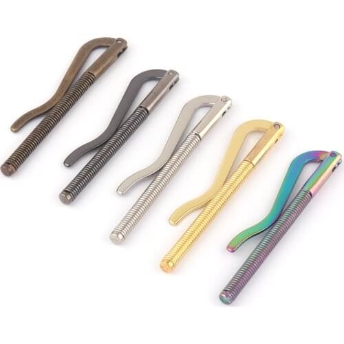 Rainbow Personalized Money Wallet Clip,Handmade Purse Hardware,Birthday Gift,Groomsmen Gift,gift to Father,80mm long 4Pcs