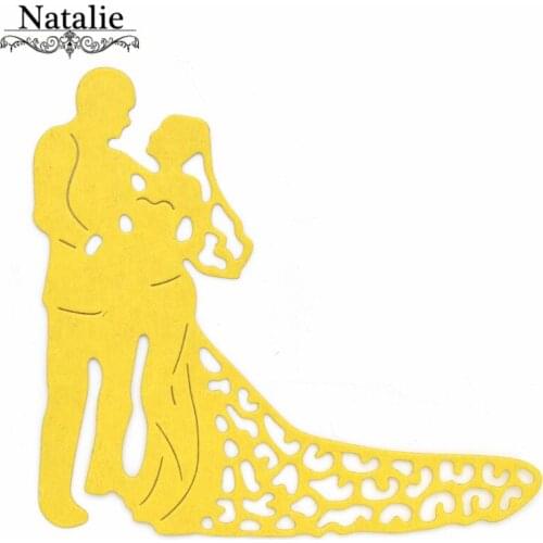 Bride and Groom Lover Metal Cutting Dies for Scrapbooking Album Paper Craft Embossing Stencils Wedding Anniversary Cutting Dies