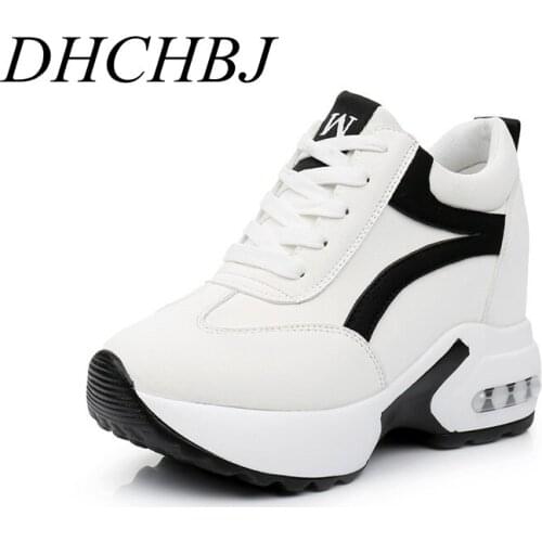 Chunky Platform Sneakers Women Breathable Air Mesh Pink Lace Up Shoes Woman Autumn Hidden Heels Casual Zapatillas Mujer 10cm