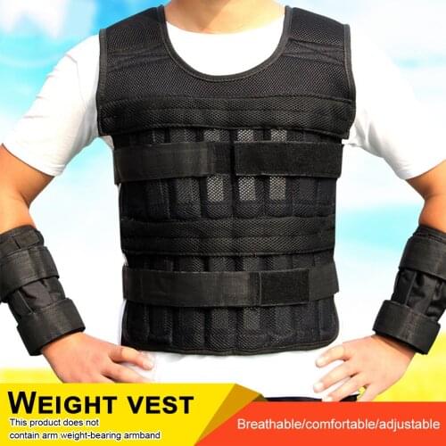 15/35kg Loading Weight Vest for Boxing Weight Training Workout Fitness Breathable Shockproof Adjustable Weighted Waistcoat
