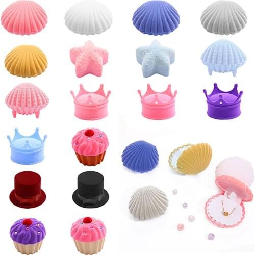 1pc Lovely Velvet Jewelry Box Container Wedding Engagement Ring Box for Earrings Necklace Bracelet Display Gift Box Case Holder