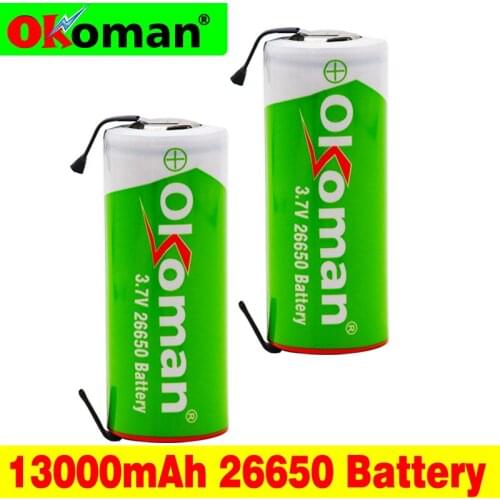 100% Original 26650 3.7 V 13000mah 18650 Lithium Rechargeable Battery For Power Tool Welding Nickel Sheet Batteries Pack