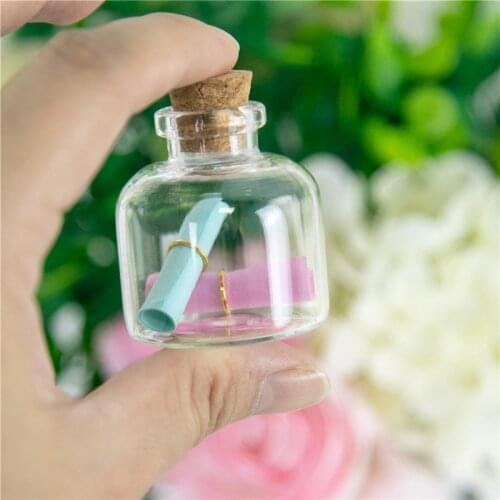 12pcs Factory Wholesale very cute Glass vials 20ml Glass Bottles Small Bottles with Corks 37x40x12.5mm Free shipping