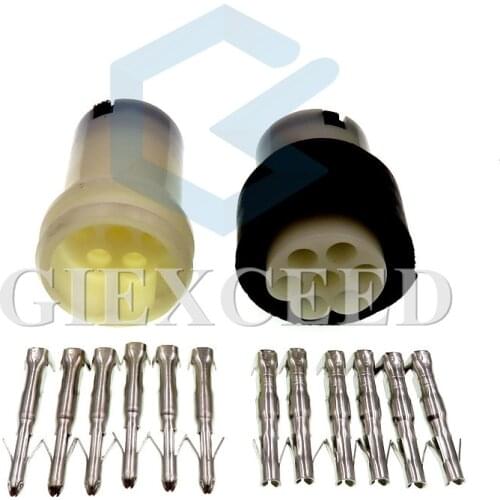 2 Sets 6 Pin Round Wire Connector Car Auto Female Male Waterproof Electrical Cable Sockets