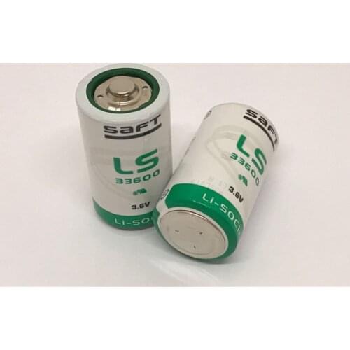 2pcs/lot SAFT LS33600 D Size 3.6V Non-rechargeable Battery (LS33600) PLC Industrial Lithium Batteries LS 33600