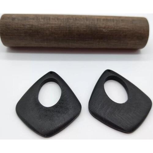 20pcs laser black hoop wood earring blank flat earring dangles jewelry