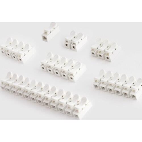 5PCS/Lot Electrical Cable Connectors CH-1/2/3/4/5/6/1212 Quick Wire Connectors 12 position Terminals Block Connector