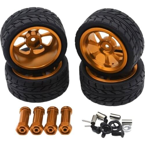 65mm Alloy Wheel Tire Tyre with Lengthened 12mm Combiner for Wltoys 144001 A959 A949 A969 A959B RC Car Parts