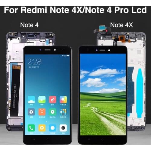 Dinamico Promotion 5.5inch Note 4X Display With Frame For Xiaomi RedMi Note 4X Lcd With Touch Screen Digitizer Assembly 1Pcs