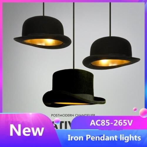 American Aluminum Suspension Lamp Hat Chandelier Use For Clothing Shop Cafe Creative Pendant Lights Restaurant Bar Bar