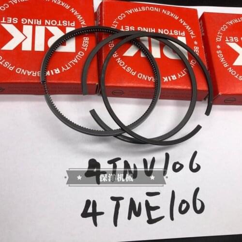 Free shipping for Yangma 4TNE106 4TNV106 engine piston ring tractor excavator digger Komatsu set