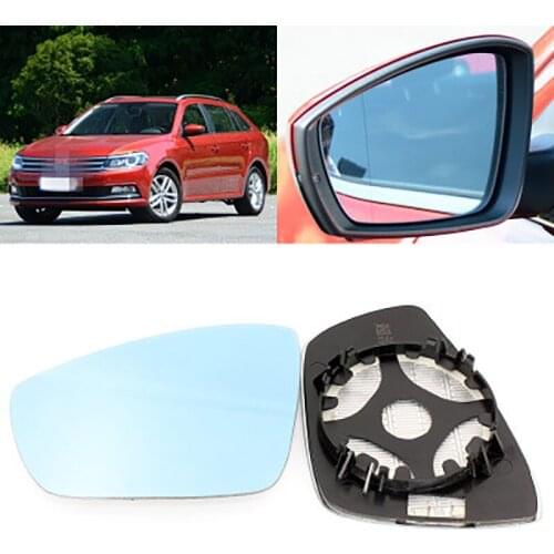 Large Vision Car Blue Side Rearview Mirror Glare Proof LED Lamp Heated Turn Single for Volkswagen VW Lavida 2010-2020