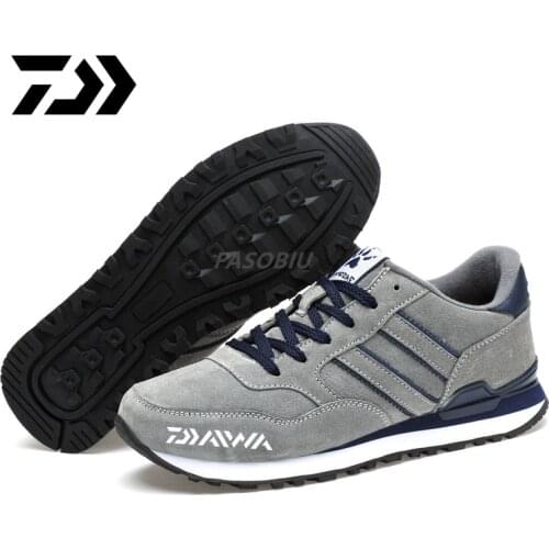 Men Daiwa Hiking Fishing Shoes Anti-skid Mountain Climbing Boots Outdoor Athletic Breathable Waterproof Anti-wear Fishing Shoes