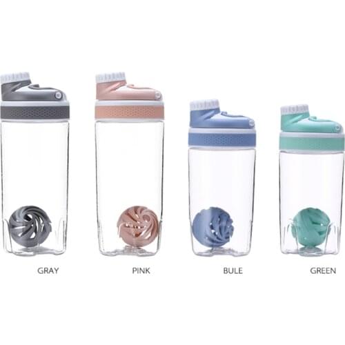 550ml/700ml protein powder shake bottle mixing bottle sports fitness protein shaker sports water bottle with handle