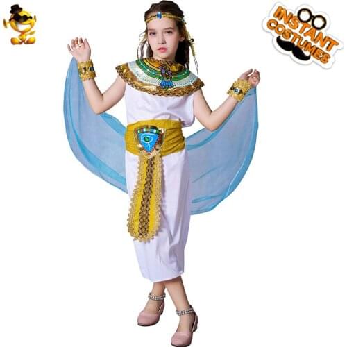 DSPLAY Original Cosplay Simplicity New Style Three Sizes Childrens Cleopatra Egyptian Temperament Halloween Party Girls Suit