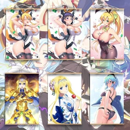 Sword Art Online Anime Manga Wall Poster Scroll Home Decoration Wall Art canvas painting