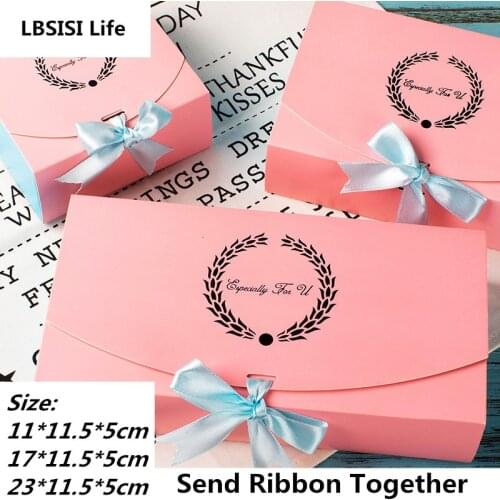 LBSISI Life 10pcs Wedding Gift Packing Box Especially For U Paper Chocolate Cake Box Party Gift Packaging Cookie Candy Box DIY