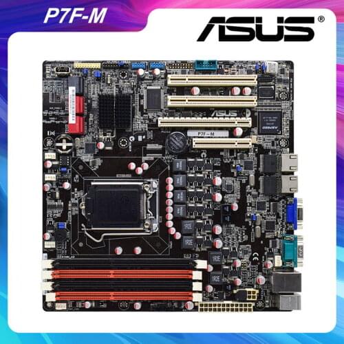 P7F-M For ASUS LGA 1156 Intel 3420 Desktop Motherboard DDR3 ECC Memory Xeon 3400 CPU 16GB Original Used PC Motherborad PCI-E x16