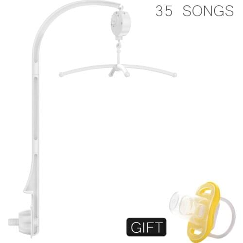 Montessori Musical Crib Mobile for Baby Girls Nursery Cot Rotate Music Box 35 Lullabies Carousel for Cots Baby Toys 0-12 Months