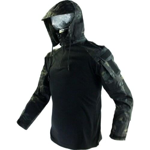 NEW ALL Terrain Camouflage Tactical T-Shirt GEN3 Modified Battle Jacket Ykk Hood Removable 9 Color Long and Short Sleeve