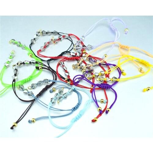 New semi-finished products Korean style hand-woven glass beads diy bracelet factory direct jewelry bracelet for men and women