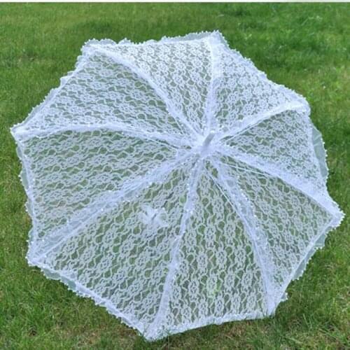 New Lace Wedding Umbrella Stylish Western Style Umbrella Lace Fleur Parasol Decoration Wedding Bride Umbrella