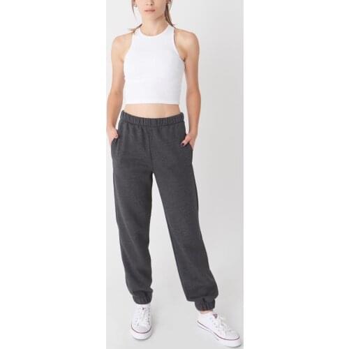 New season Elastic Waist Tracksuit Dark Gray Women Sweatpants casual plush lining winter
