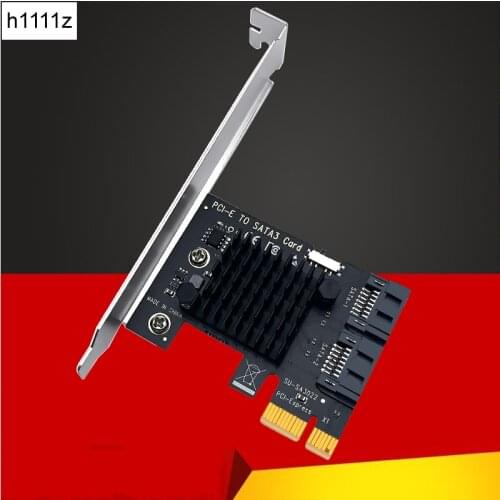NEW Chia Mining Riser SATA PCI-E Adapter 2 Ports SATA 3.0 to PCIe x1 Expansion Card PCI Express SATA Controller with Boot Button