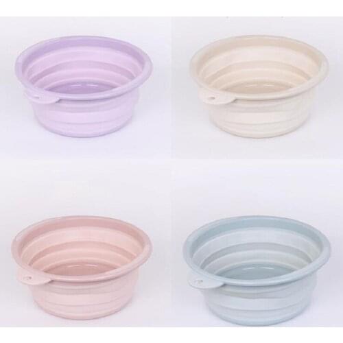 2019 hot Creative wilderness thickening folding washbasin Travel portable hangable plastic washbasin random color