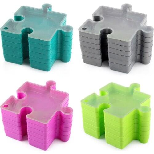 Practical Puzzle Sorting Tray of 6 Pack Colorful Plate DIY 3D Puzzle Storage Box