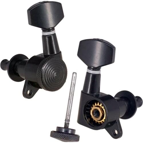 Silver&Black Guitar Parts & Accessories Guitar String Peg Locking Tuners Tuning Pegs Guitar 6R&6L&3R3L for choose Machine Head