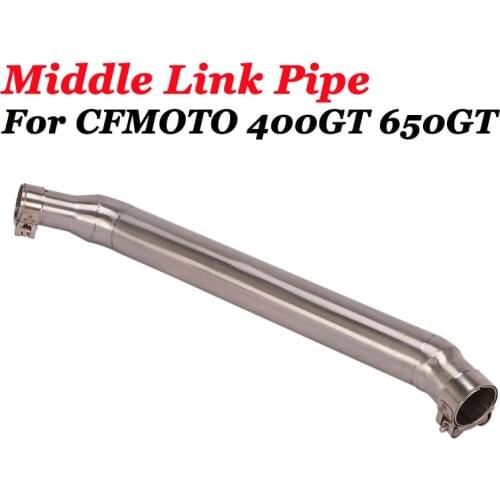 Slip On Moto Escape System Motorcycle Exhaust Middle Link Pipe Stainless Steel Modified For CF 400GT 650GT Eliminator Enhanced