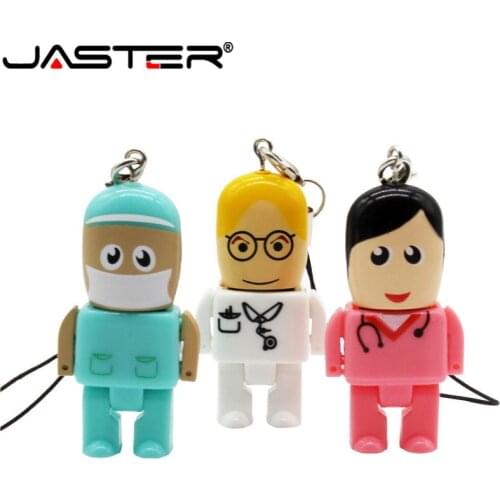 JASTER mini keychain Doctors nurse memory stick Lovely pendrive 4GB 8GB 16GB 32GB usb flash drive pen drive gifts