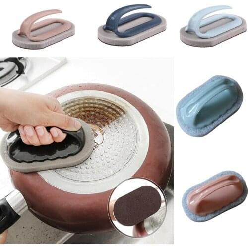 Magic Strong Decontamination Bath Brush Sponge Tiles Brush With Handle Kitchen Cleaning Brush Tools Bathroom Accessories