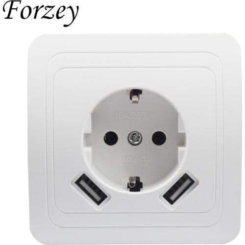 2019 new USB Wall Socket Free shipping Double USB Port 5V 2A usb wall outlet high quality usb wall outlet F02
