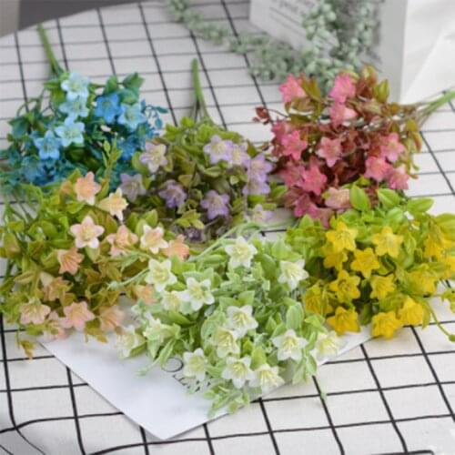 33cm artificial lily flowers home wedding decor autum silk plastic flower high quality fake flower party room decoration