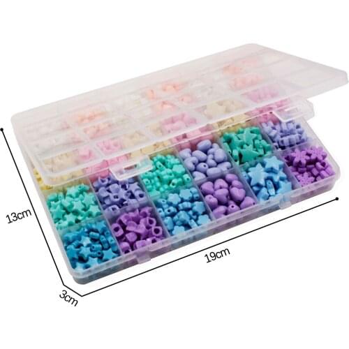 Acrylic Heart Beads Star Beads Cute Loose Beads Spacer Beads Bulk for Bracelets Jewelry Making DIY Crafts Necklace Accessories