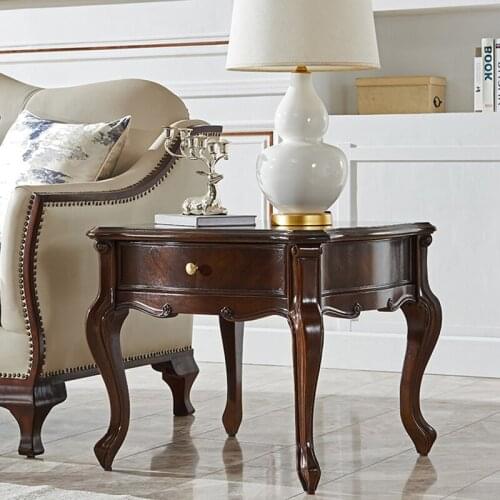 American country solid wood corner table American light luxury living room simple corner table living room telephone table