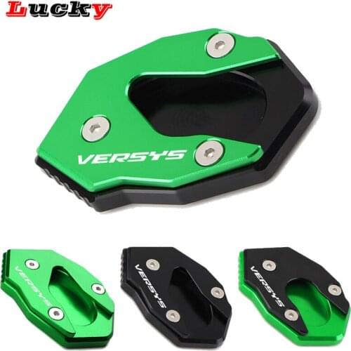 Motorcycle CNC Side Stand Enlarger Plate Kickstand Enlarge Extension For KAWASAKI VERSYS1000 versys 1000 300 X300 X250 Versys300