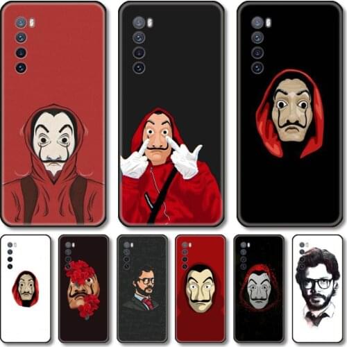 Spain money heist Phone Case For Huawei Nova 2 3 4 5 6 7 8 SE i E Pro Lite black cell shell