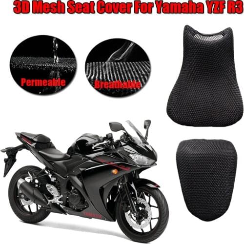 For Yamaha YZF R3 Rear Seat Cowl Cover Waterproof Sun proof Insulation Net 3D Mesh Protector Motorcycle Accessories YZF-R3