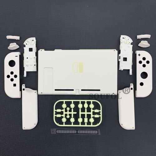 Soft Touch Ivory White DIY Replacement Shell Housing Case Cover with Full Set Buttons for NS Switch Console Joycon Accessories