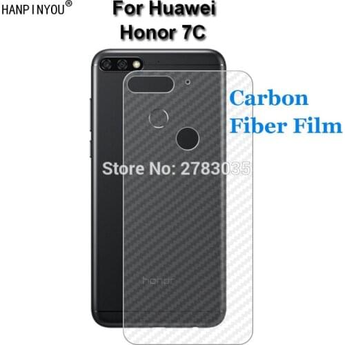 For Huawei Honor 7C / Enjoy 8 5.99" New Durable 3D Anti-fingerprint Transparent Carbon Fiber Back Film Sticker Screen Protector