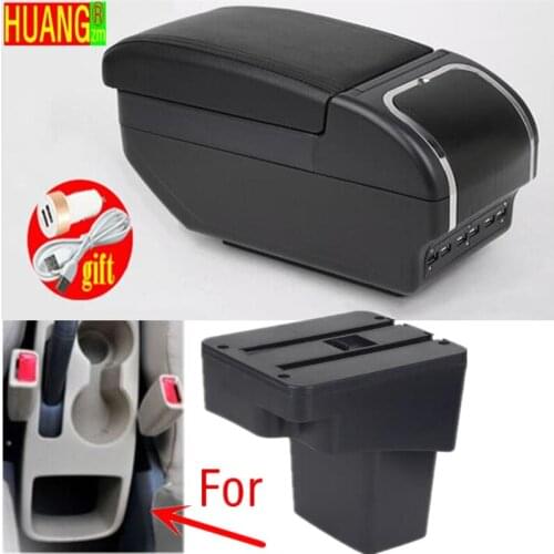 For Hyundai SOLARIS Armrest 2013 2014 2015 2016 For VERNA Accent Car Armrest box Storage accessories Interior with USB LED