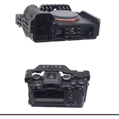 Camera Cage with Hot Shoe Mount Adapter for Sony A9 II Alpha Camera Shooting Video Film Making Stabilizer Quick Release Case