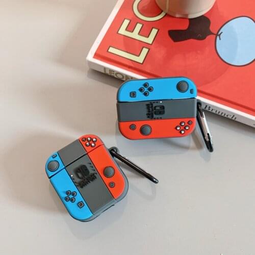 Creative 3D Cool Gamepad Design with Keychain Earphone Case for Airpods Pro Cute Game Controller Silicone Cover for Airpod 1/2