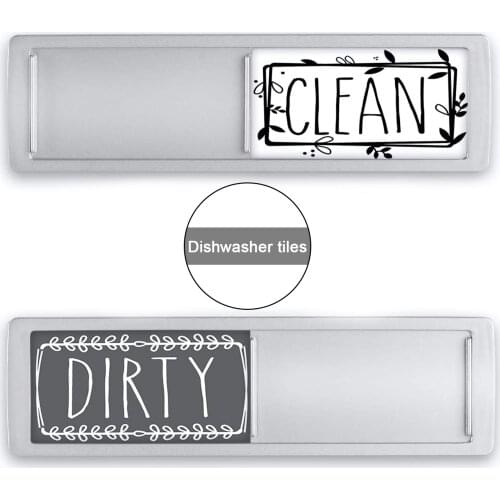 Dishwasher Clean Dirty Sign Magnet Non-Scratching Strong Magnet Options Indicator Tellers Universal Kitchen Dishwasher Sticker