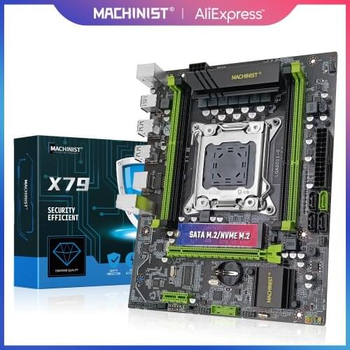 MACHINIST X79 LGA2011 motherboard LGA 2011 M-ATX SATA3.0 PCI-E NVME M.2 SSD support DDR3 REG ECC ram Xeon E5 V1 V2 X79 Z9-D7