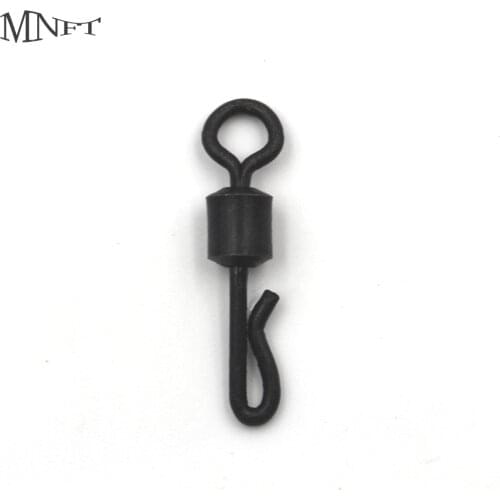MNFT 100Pcs Fishing Swivel Snap Connectors Q-Shaped Quick Change Swivels Connector Fishing Tackle Accessory